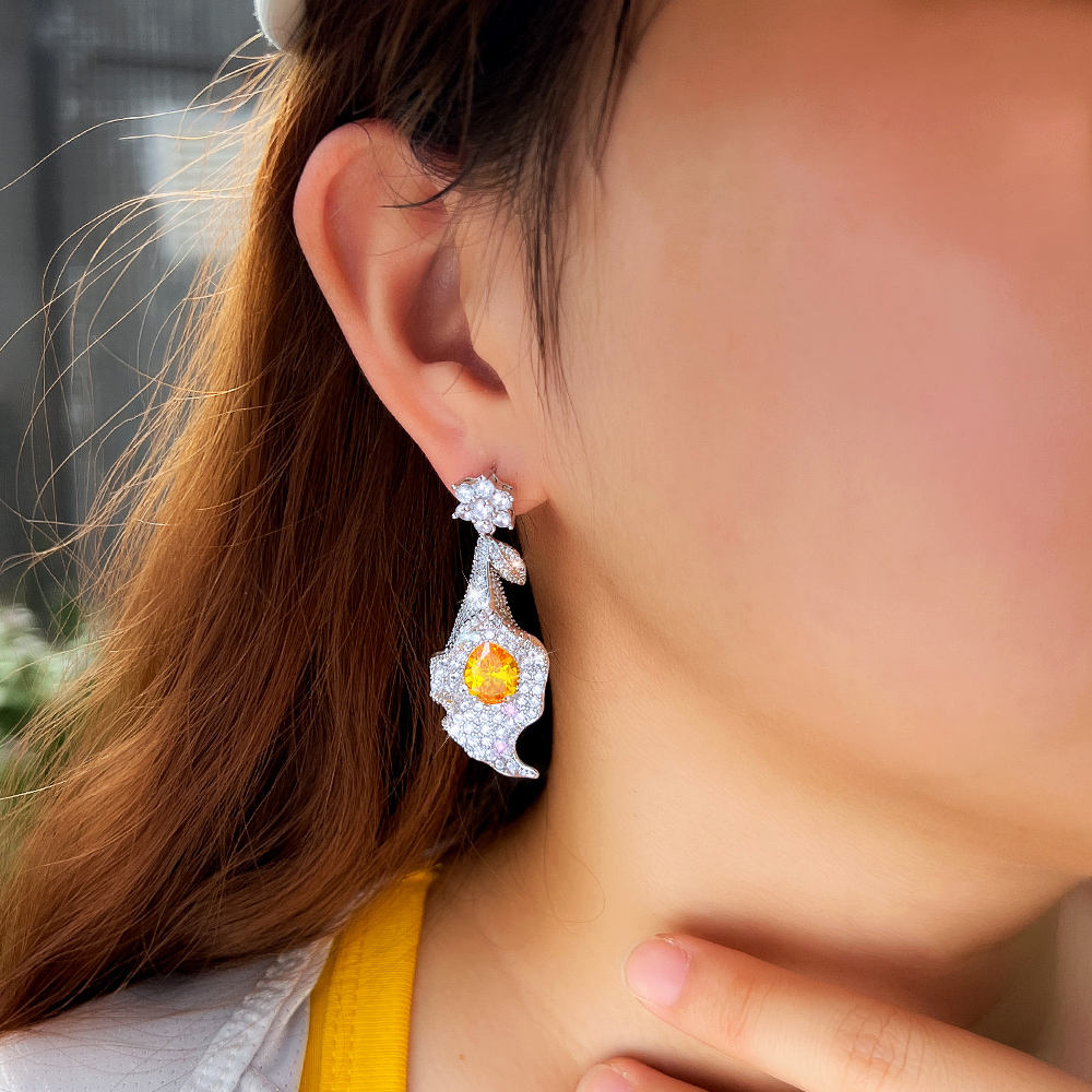 Yellow Leaf Earrings
