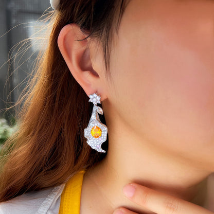 Yellow Leaf Earrings