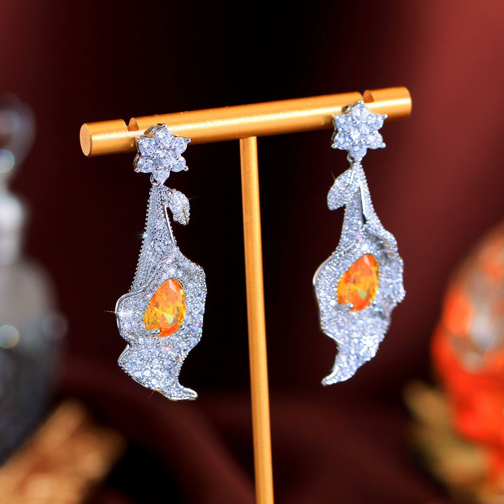 Yellow Leaf Earrings