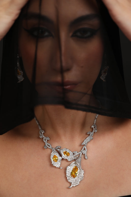 Yellow Leaf Necklace