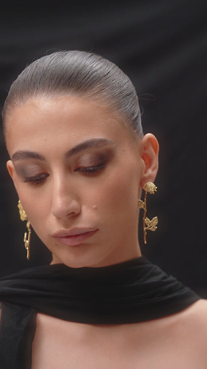 Flower Leaf Earrings